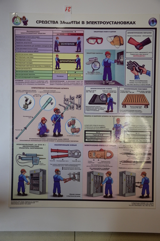 Плакат "Средства защиты в электроустановках"