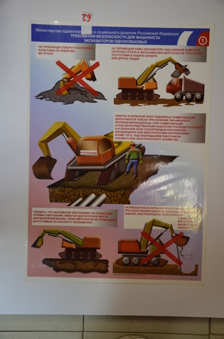 Плакат "Требования безопасности для машиниста экскаваторов одноковшовых"