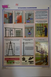 Плакат "Установка заземлений"